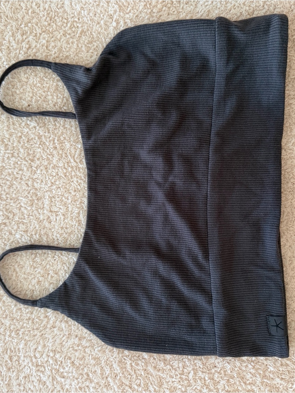 Barefoot Dreams Black Ribbed Cami Top